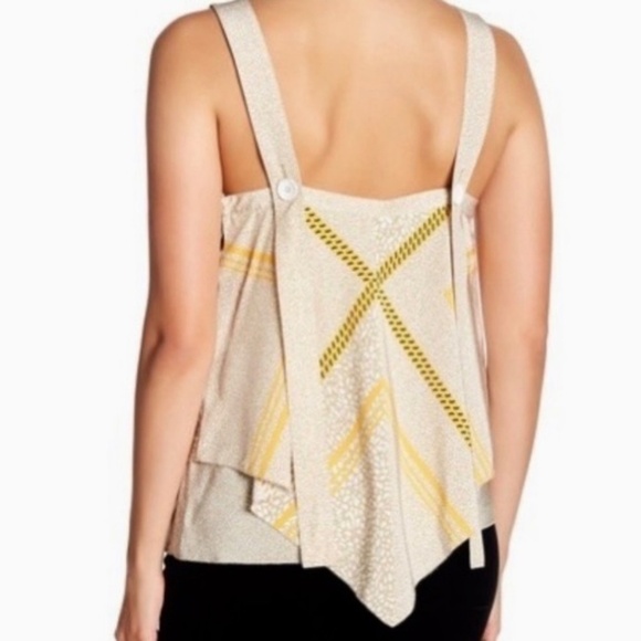 DEREK LAM 10 Crosby Silk Printed Layered Tank Top Abstract Geometric Size 4 - Picture 7 of 14